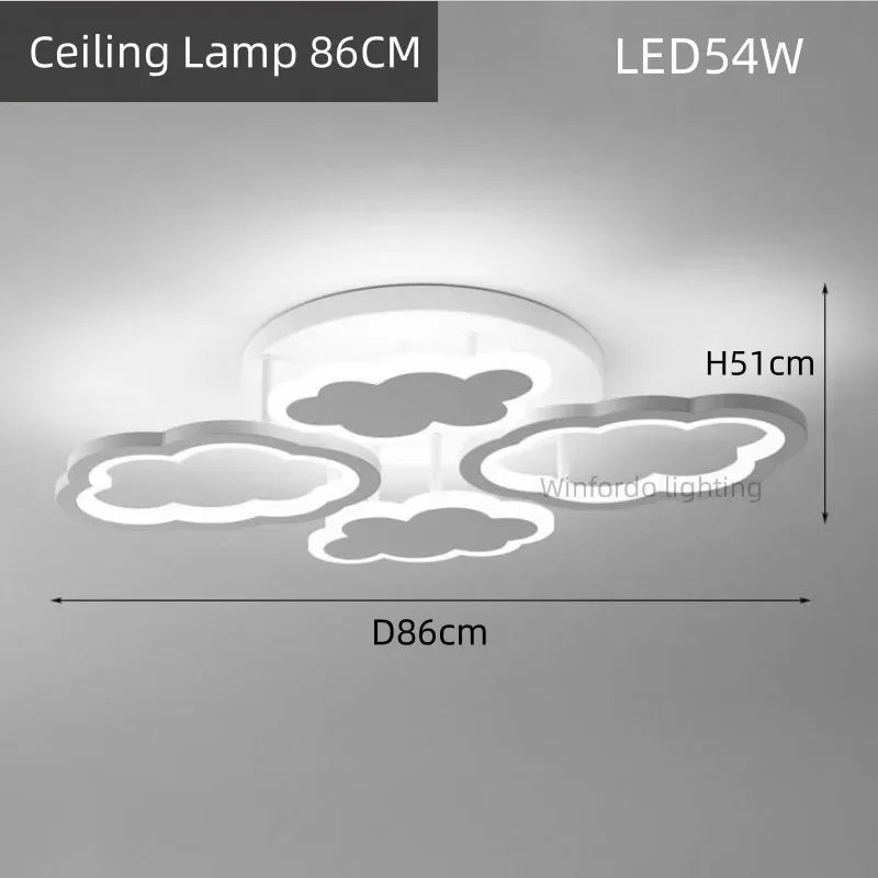 Chandelier modern creative led for children's room and indoor living room - Ceiling Lamp 86CM / 3 Color Temperature