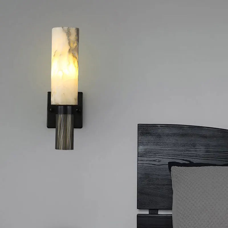 Spanish natural marble wall sconce for elegant interior - view 3