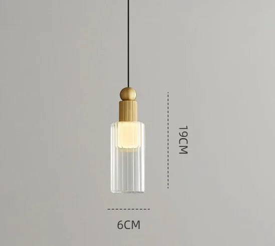 Gold brass pendant light for modern and elegant decoration - Gold / 3 Color Light / D6cm
