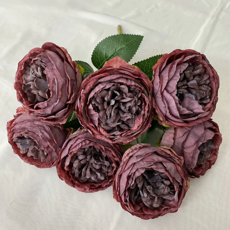Bouquet of artificial rose wines for wedding and events - Dark Purple
