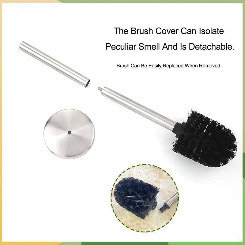 Stainless steel wall brush holder for cleaning and storage - view 4