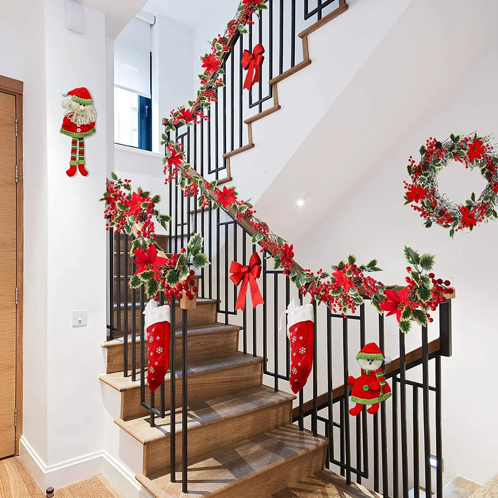 Artificial leaf garland for Christmas decoration - view 10