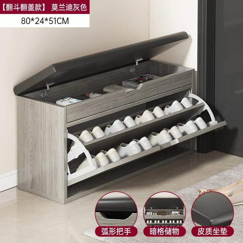 Japanese design vertical storage cabinets for modern shoes - 80CM 1