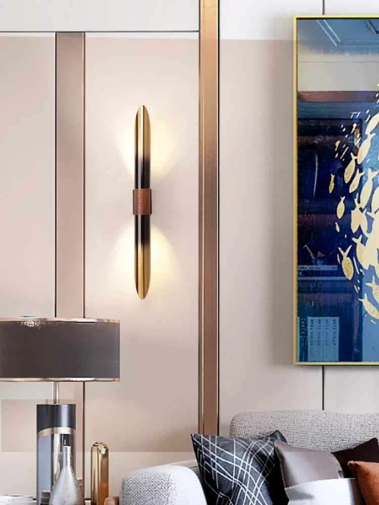 Minimalist wall sconce with dual head modern design - view 3