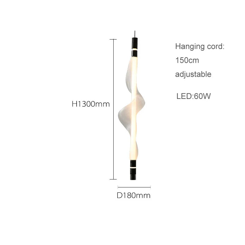 Acrylic led chandelier modern hanging lighting - White B
