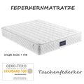 90/140x200cm Spring mattress,7zone cold foam mattress,pocket springs,microfiber cover topping,hardness level H3,25cm height - 140x200cm / WHITE