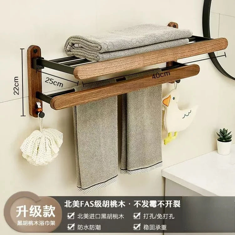 Wooden hardware set for bathroom - 40 cm B