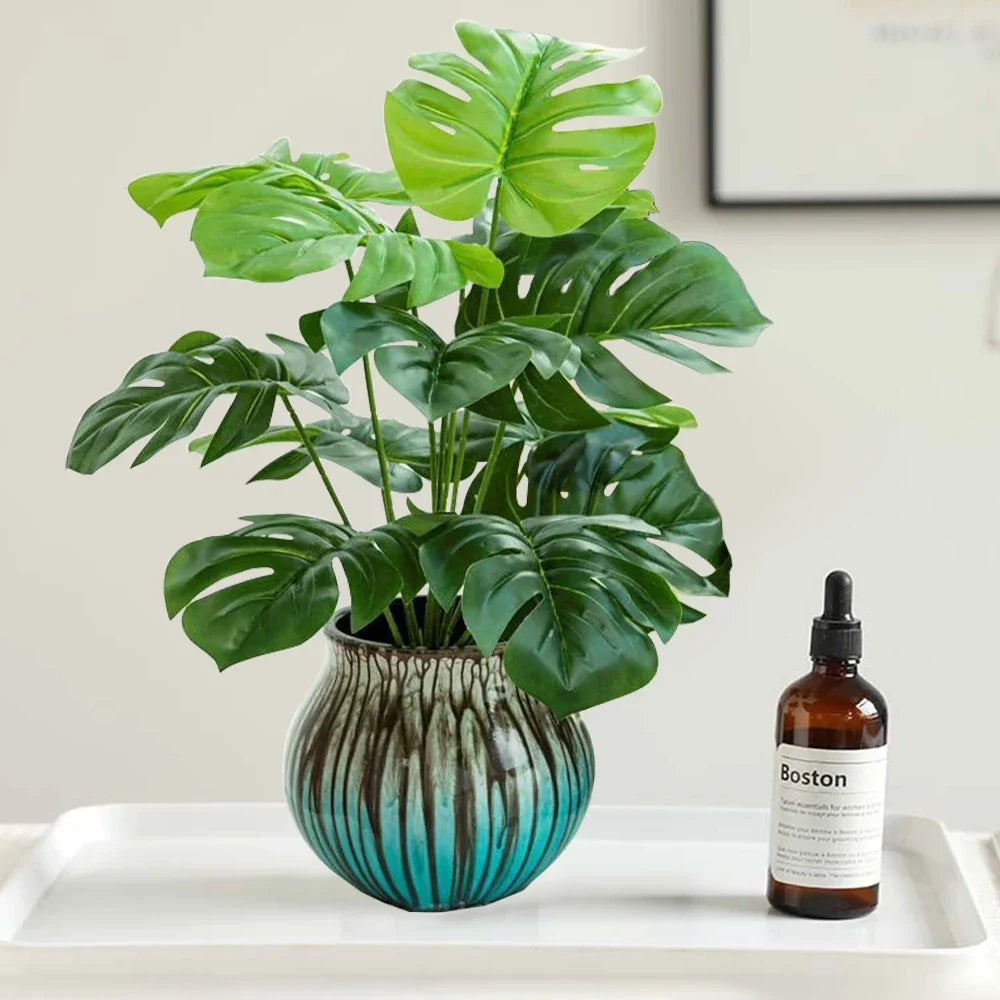 Artificial plant monstera tropical girdle for outdoor interior decoration - view 2