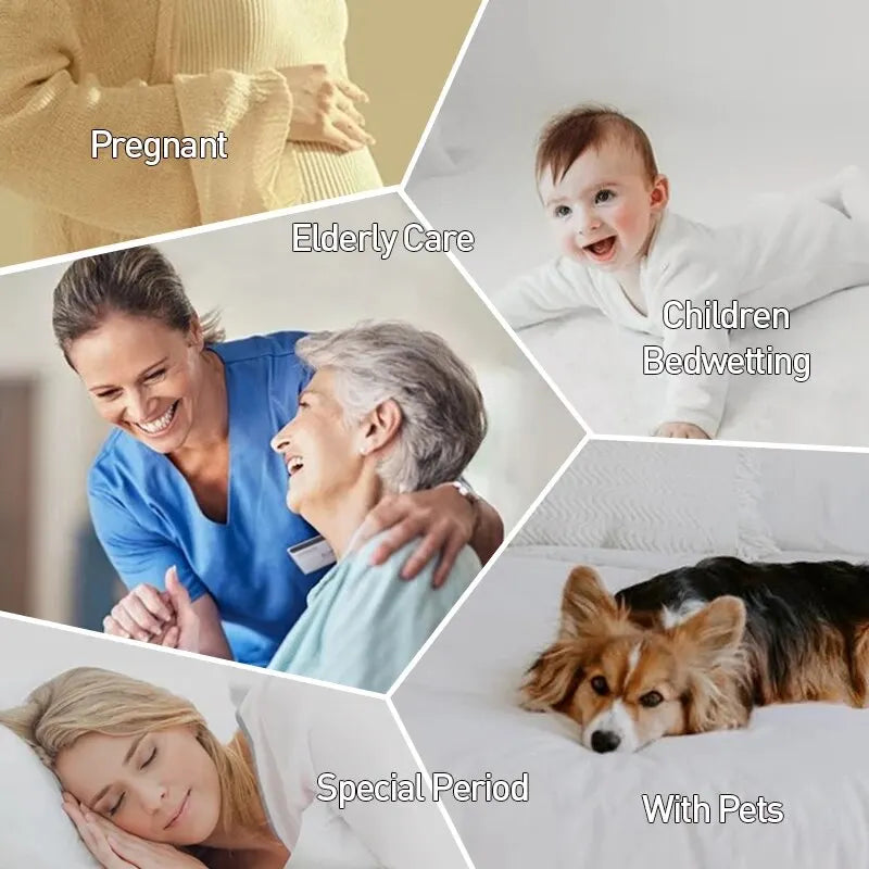Waterproof Mattress Protector, Breathable Noiseless Mattress Topper, Bed Smooth Jersey Mattress Cover Fully Fitted Sheet - view 3