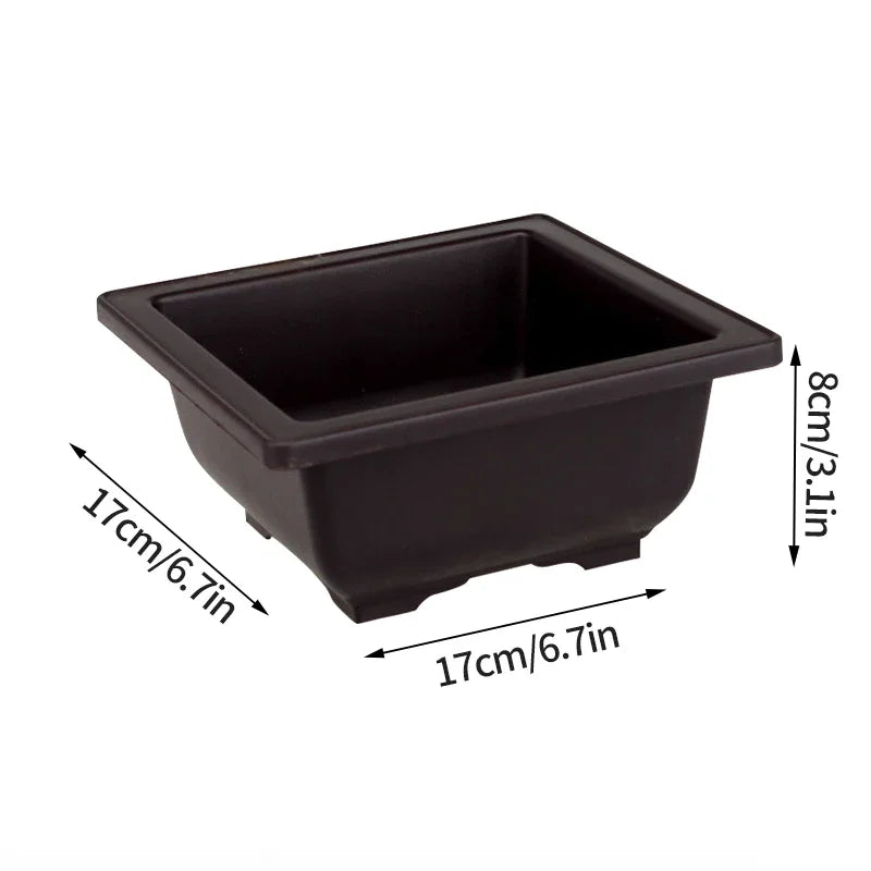 Rectangular flower pots imitation clay for outdoor garden - Square-L / As Shown In Photo