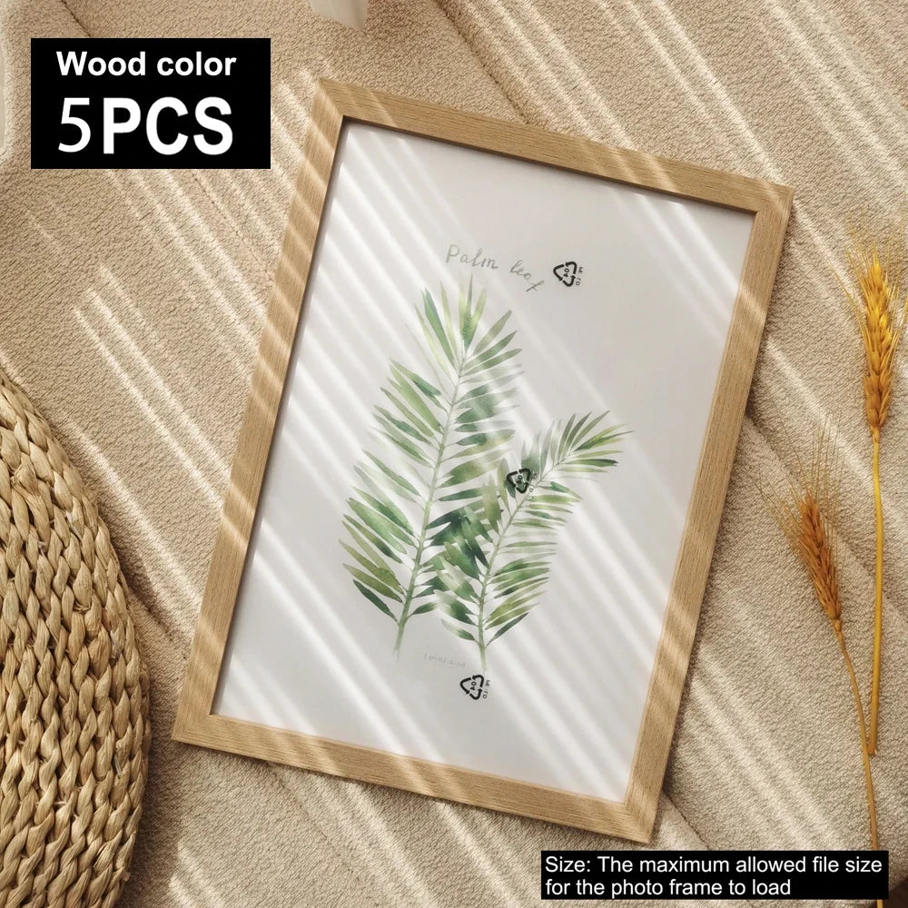 Set of 5 wooden photo frames for wall decorations - view 5