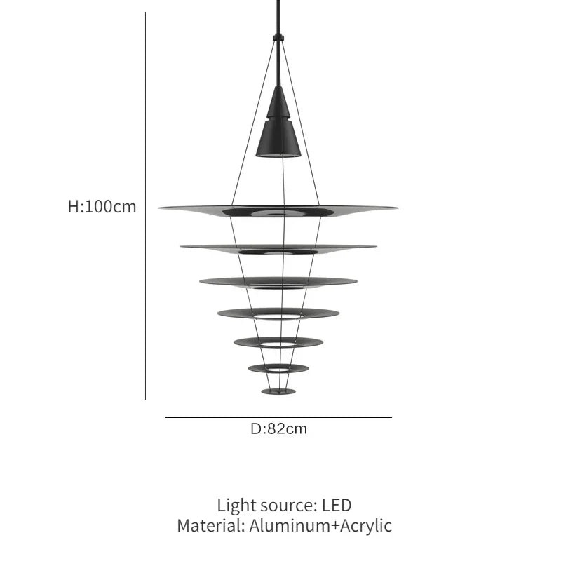 Decorative chandeliers for personalized Nordic lounges and spaces - Black-6 / Warm White