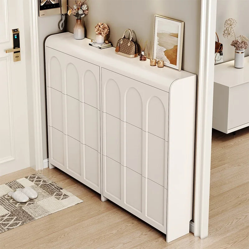 Modern wooden shoe cabinet with little bulky Nordic design - view 3