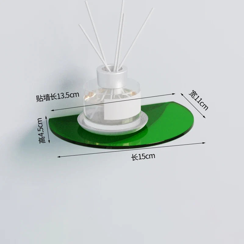 Acrylic floating shelf for modern invisible storage - 15x11cm 3