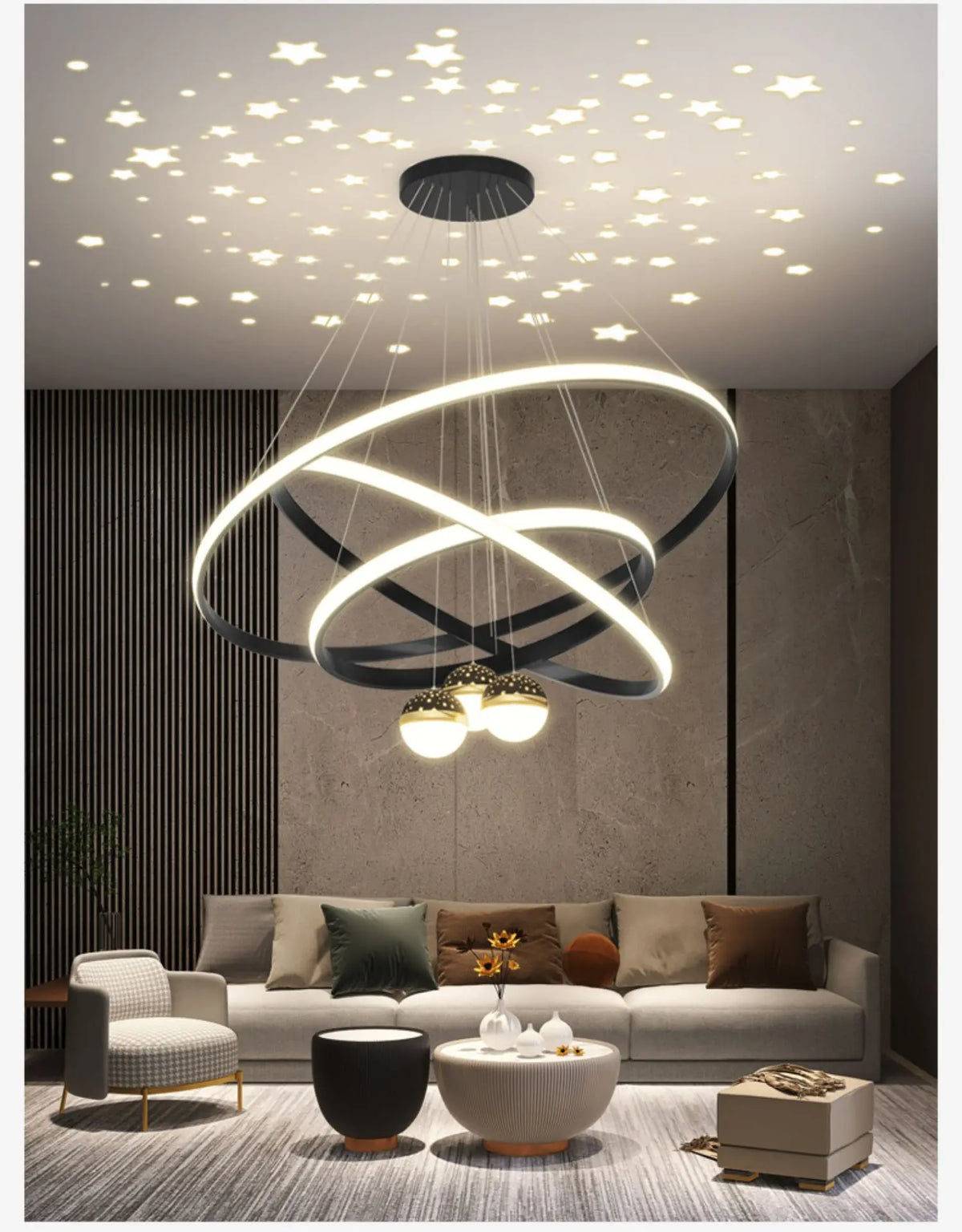 Star LED pendant light for interior decorative lighting - view 3