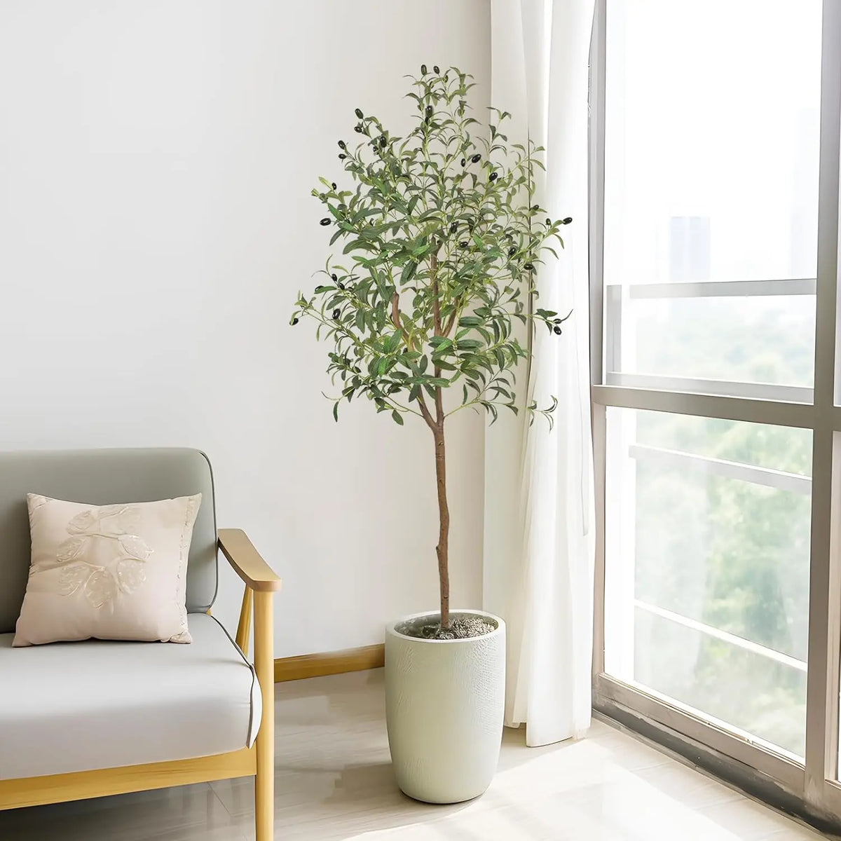 Large artificial olive branches for outdoor and indoor decoration - view 2