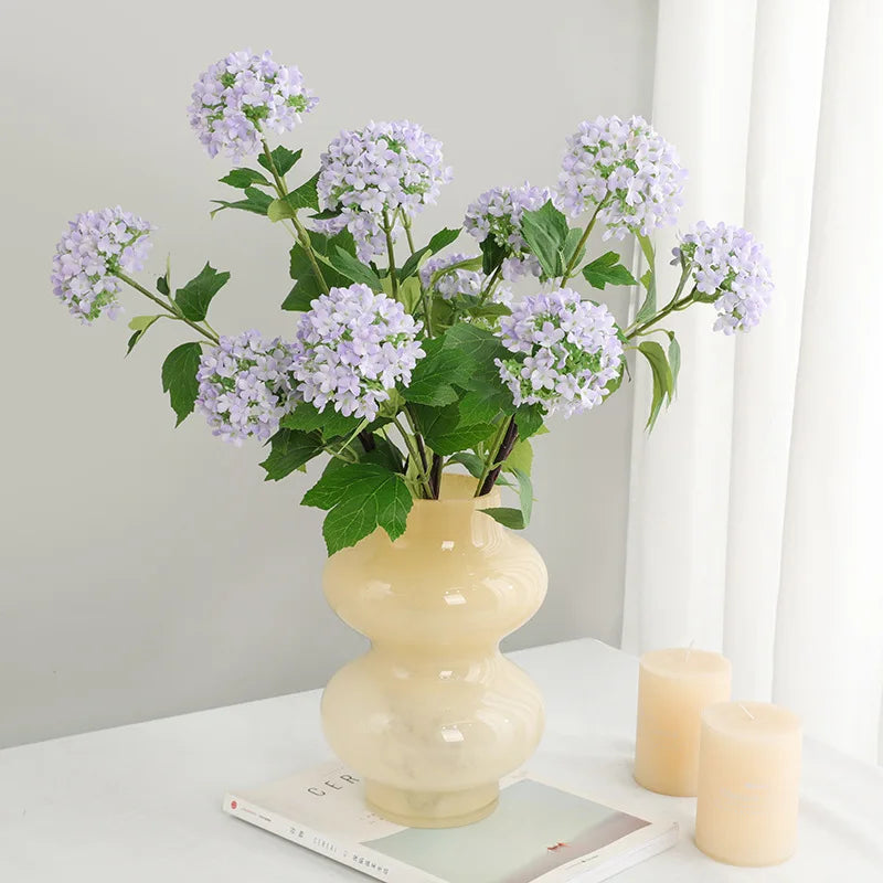 Bouquet of artificial silk hortensias for wedding decoration - view 5