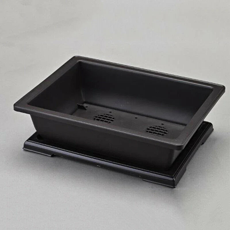 Plastic rectangular flower pot for bonsai and garden - view 3