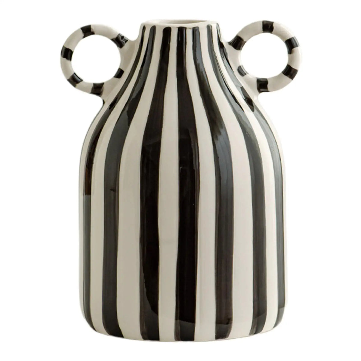 Decorative Flower Vase, Nordic Boho Vase, Small Vase, Home decor, Porcelain - black