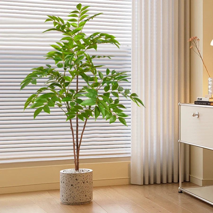 Large artificial branch of ficus for interior and exterior decoration