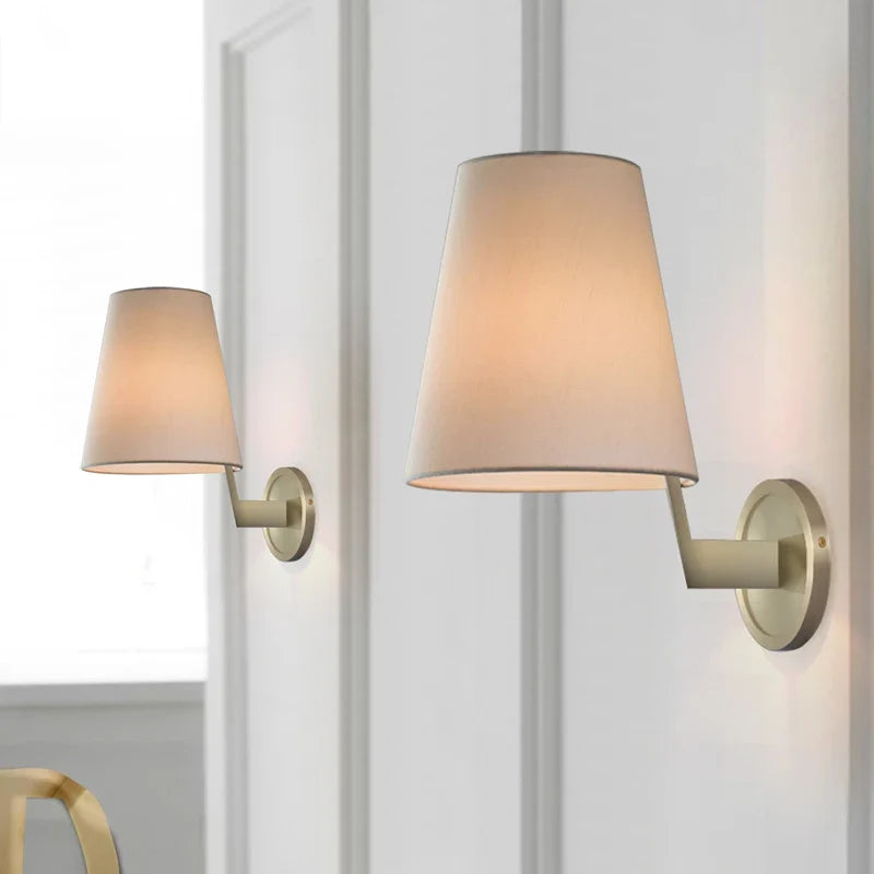 Wall sconce in luxury copper fabric - view 2