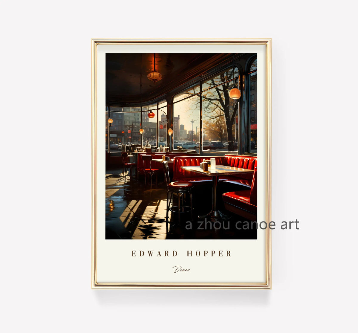 Edward Hopper Modern Art Poster, Design 2 - 60X90cm No Frame / 2