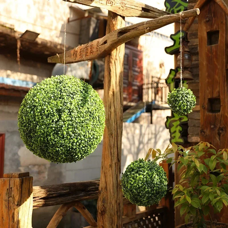 Artificial Magnolia Grass Topiary Ball for Garden Decor - view 5