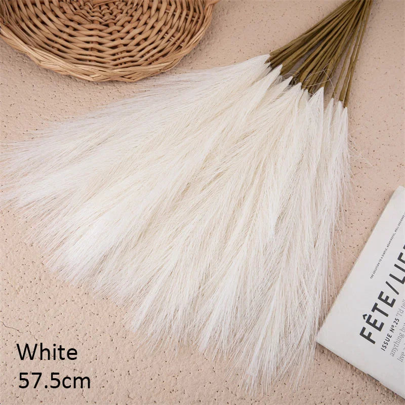 10 artificial flowers for bohemian decoration and wedding - White / 10 Pieces