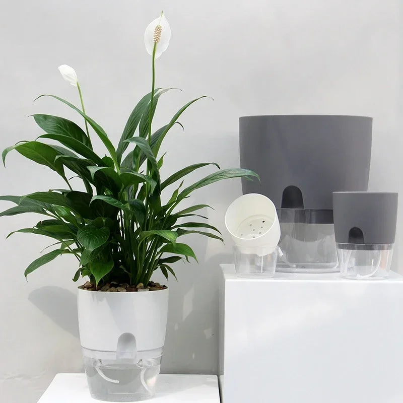 Plastic self-watering flower jar for succulent plants - view 2