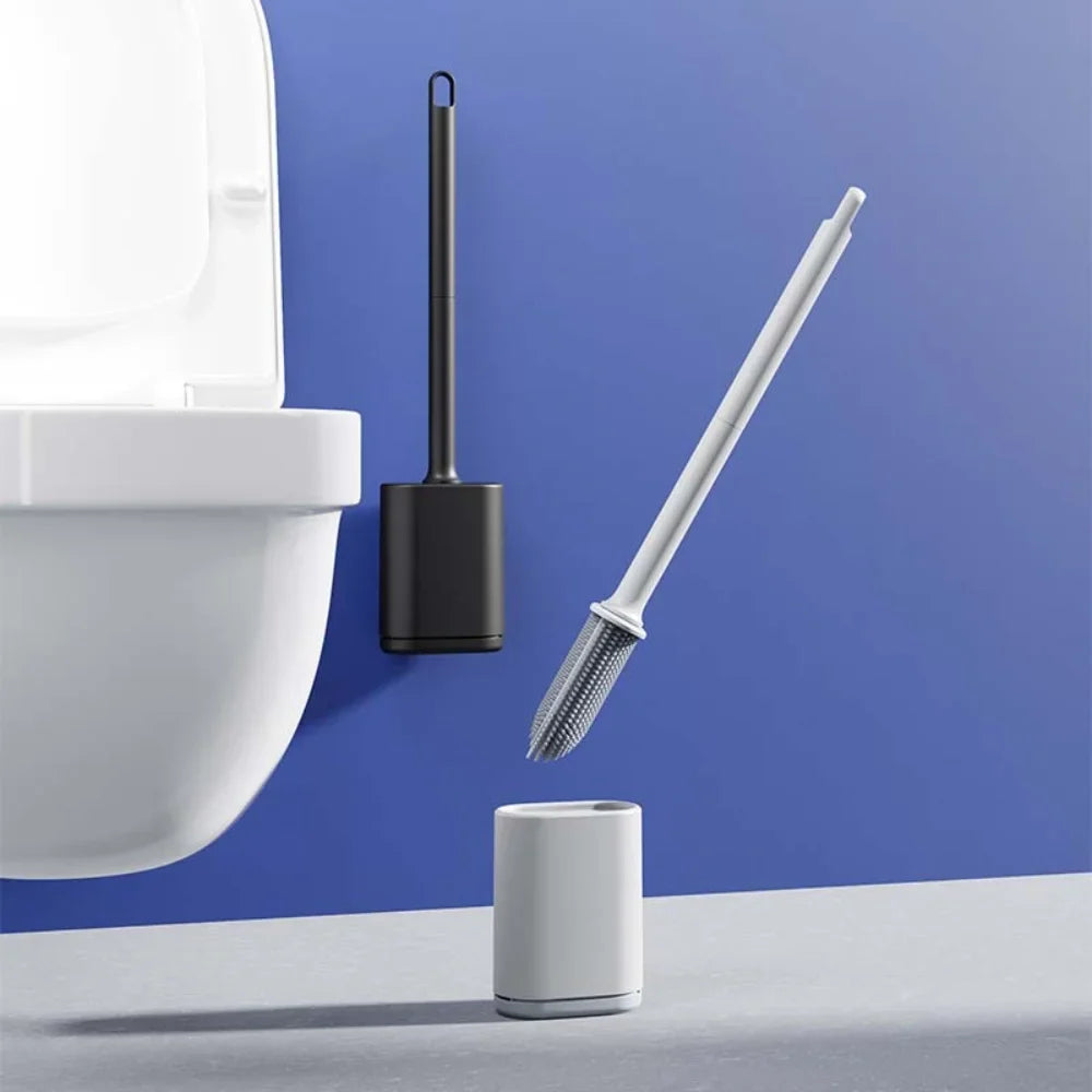 Flexible silicone cleaning brush with support - view 2