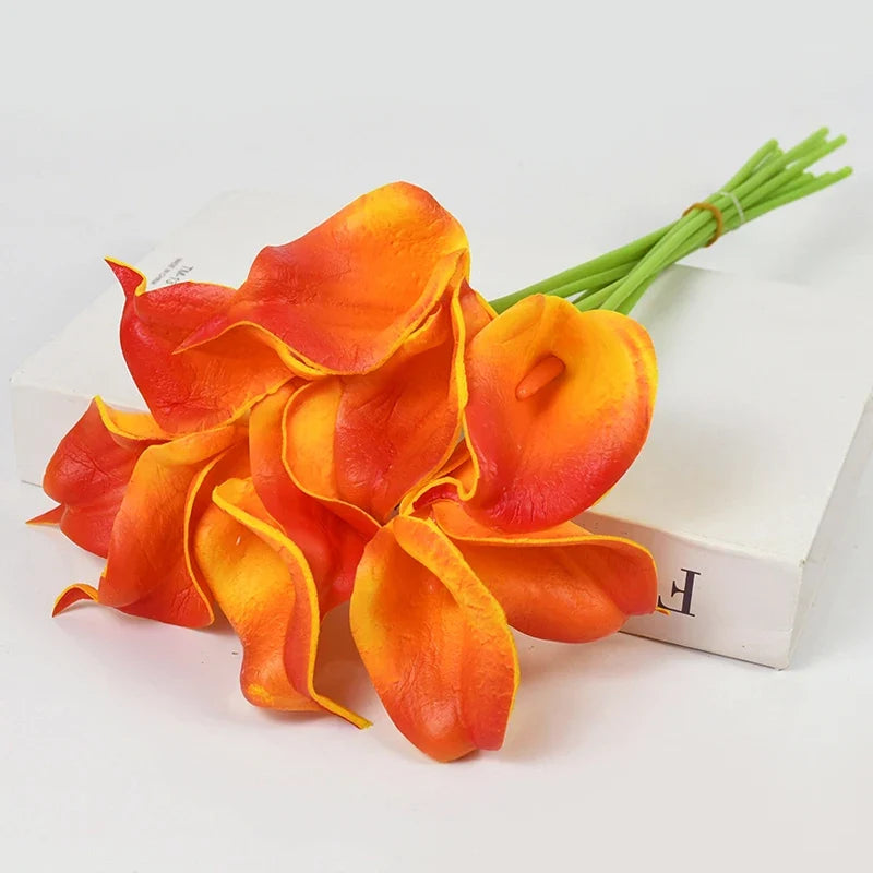 Lot of artificial flowers lys calla for wedding and decoration - H / 5 Pieces