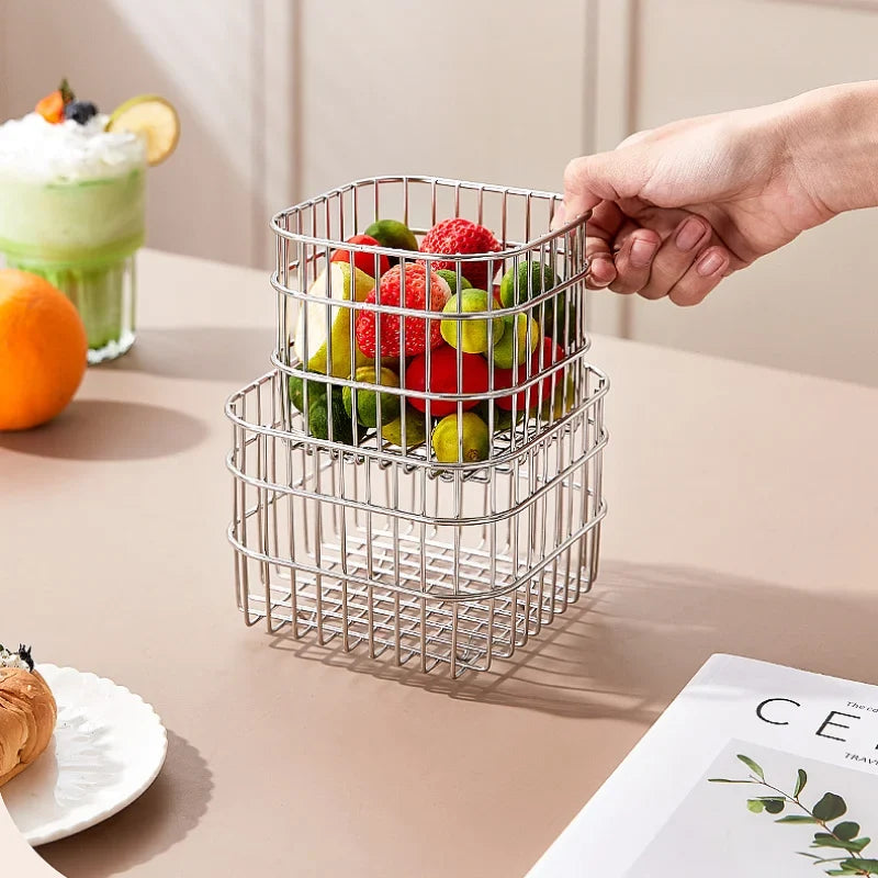 Stainless steel storage basket for fruit and vegetables - view 6