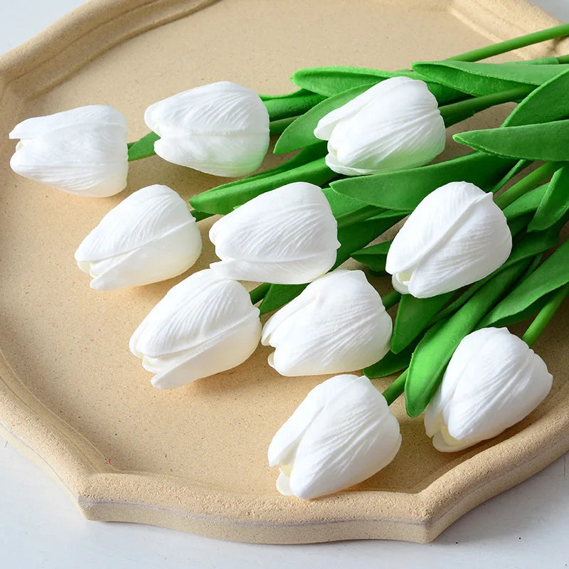 5 Bundles Vibrant Real Touch Artificial Tulips -Faux Flowers - &Home Accent - Weddings,Mother's Day,Valentine's Day - view 5