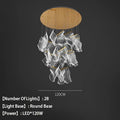 Acrylic chandelier with led design for modern interior decoration - White Light / 28 Round