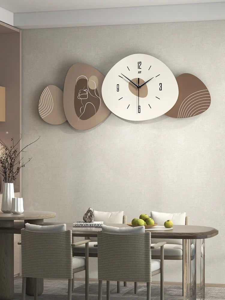 Modern Minimalist Wall decor, Sofa Background Hanging Watch, Large Creative Wall Clock, 3D Wall pendant, Home Decoration, 80cm