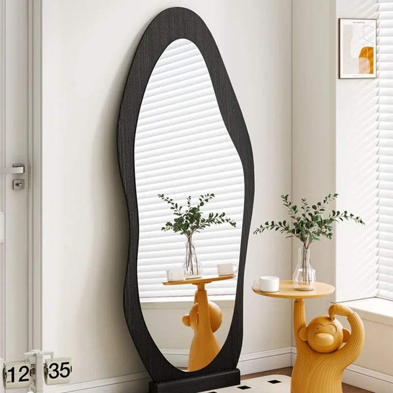 Minimalist decorative mirror in wood for aesthetic interior - view 2