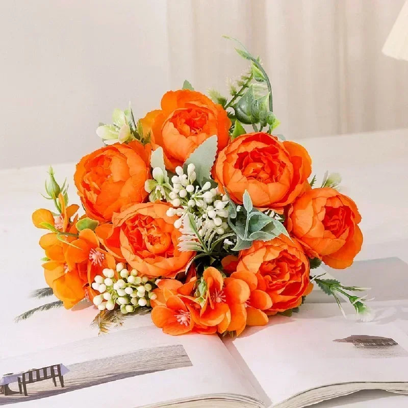 Bouquet of artificial peonies for interior decoration - view 3
