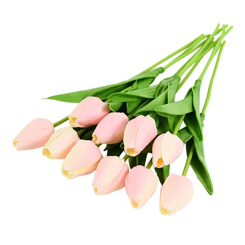10 artificial tulips for wedding decoration and garden - D