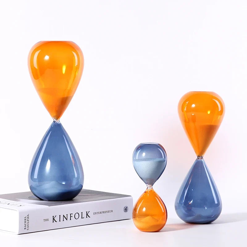 Modern glass hourglass for decoration and office - view 4