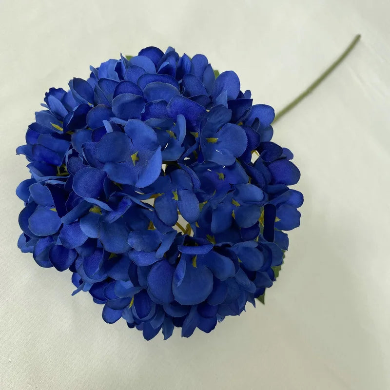 Bouquet of artificial silk hortensias for weddings and festive decorations - Deep Blue