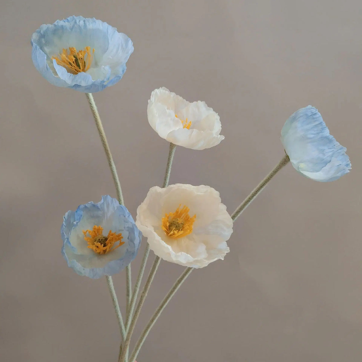Artificial flower branch poppy for decoration and DIY - view 2
