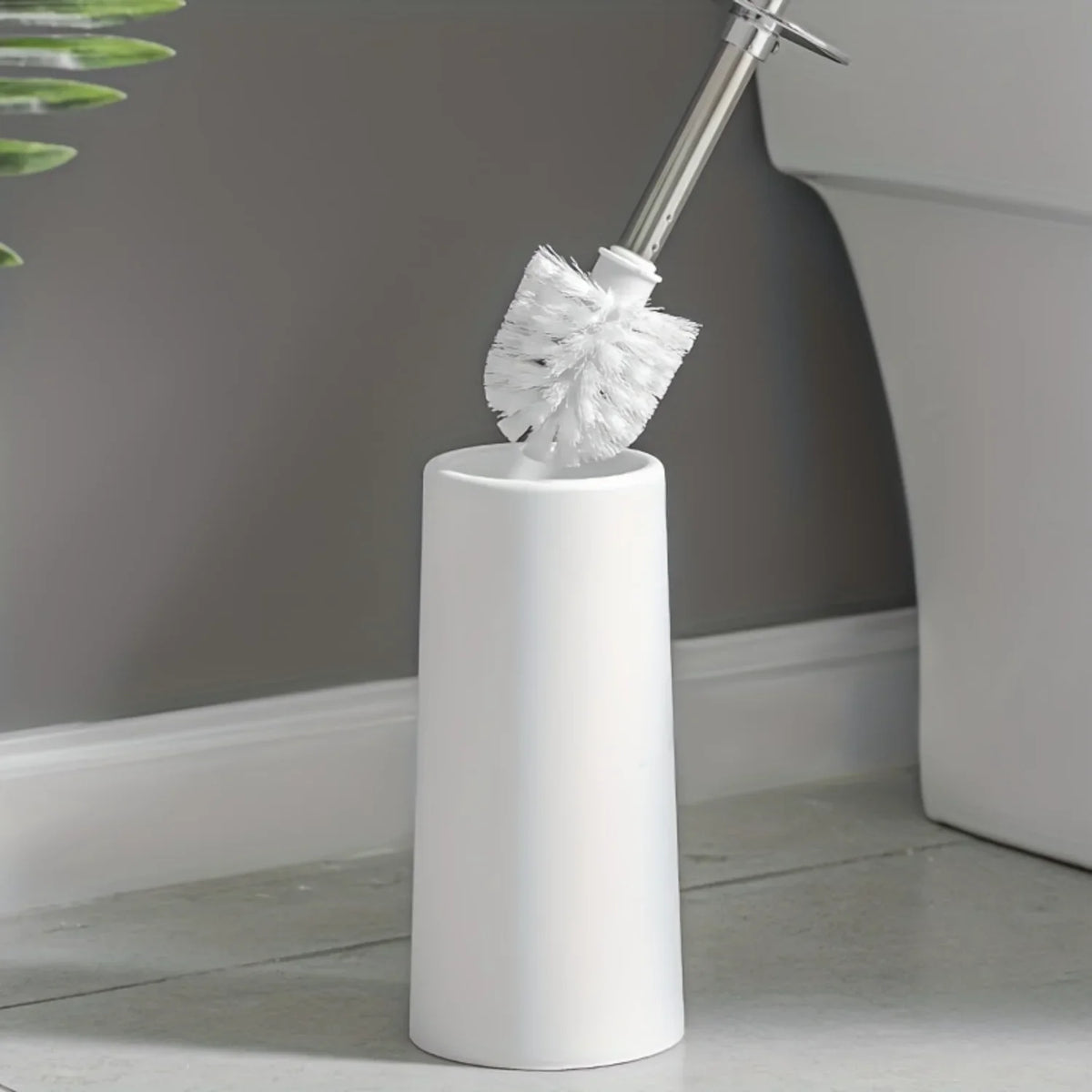 Toilet Brush, Household No Dead Corner Stainless Steel Long Handle Squat Toilet Cleaning Brush Set Toilet bowl scrubber Bathroom - view 4
