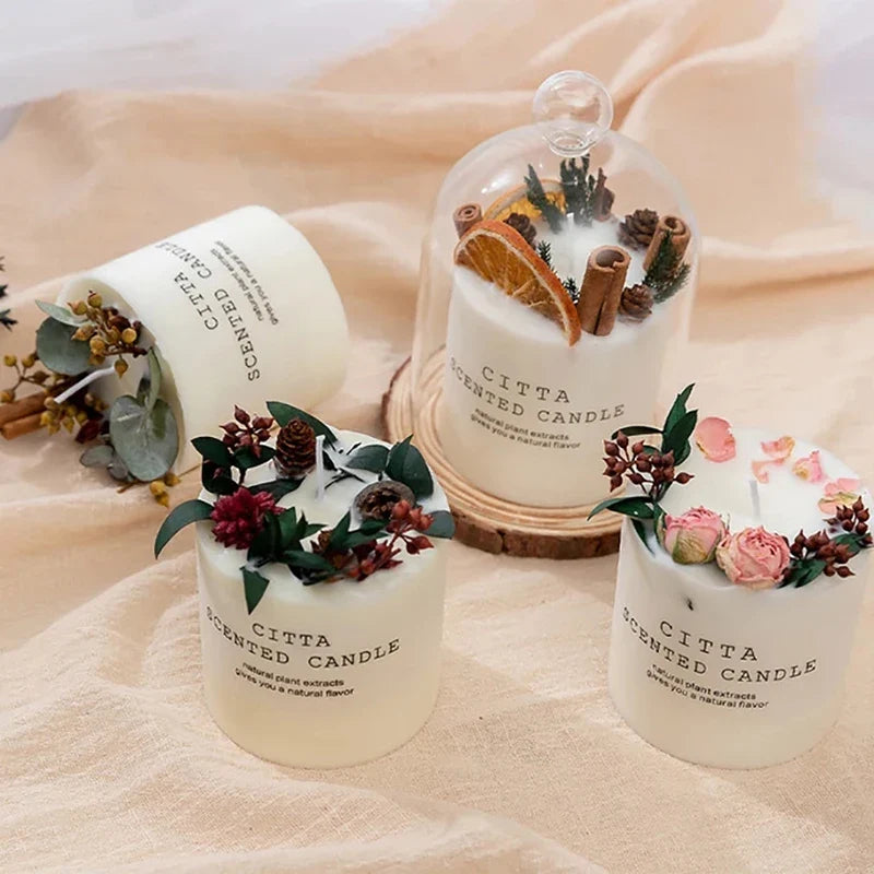 Forest Series Scented Soy Candle with Wooden Holder, 4 Fragrances, Aromatherapy Candles for Home Meditation Decoration, 285g - view 2