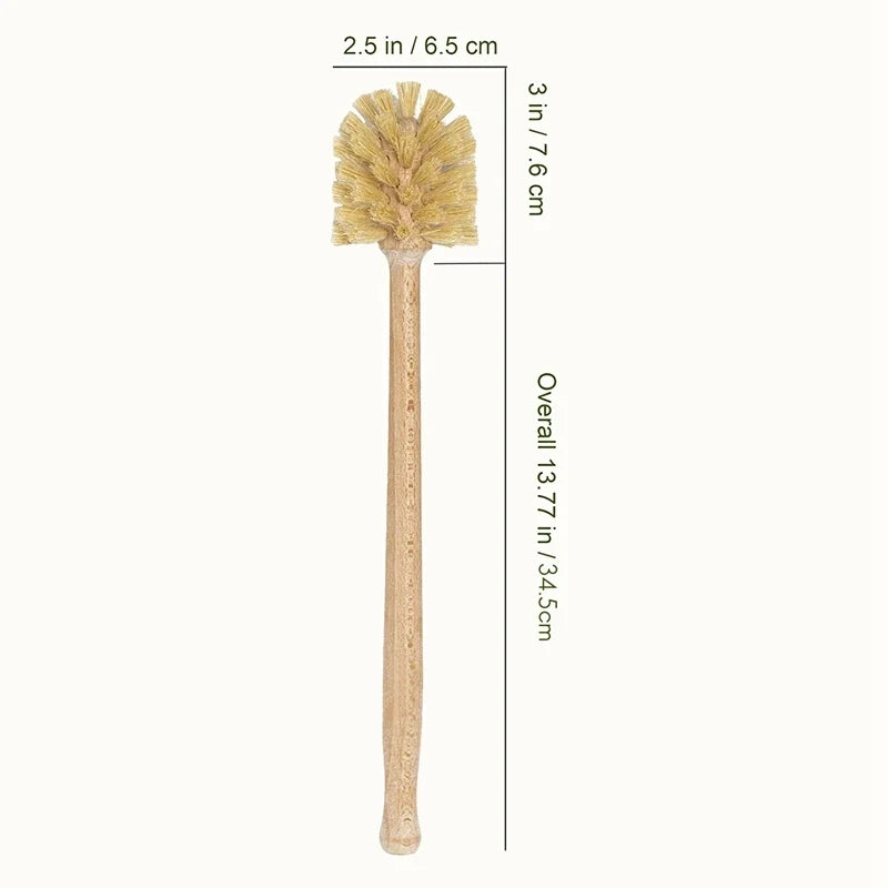 Toilet Brush, 2 Pack Wood Toilet Brush Made Of Beechwood, Strong Hemp Bristles With 360° Cleaning Power - view 2