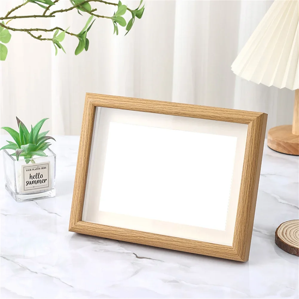 Walnut and Oak Wood Picture Frame for Family Portraits - Wood Color / 7 pouces - 12,7 x 17,8 cm