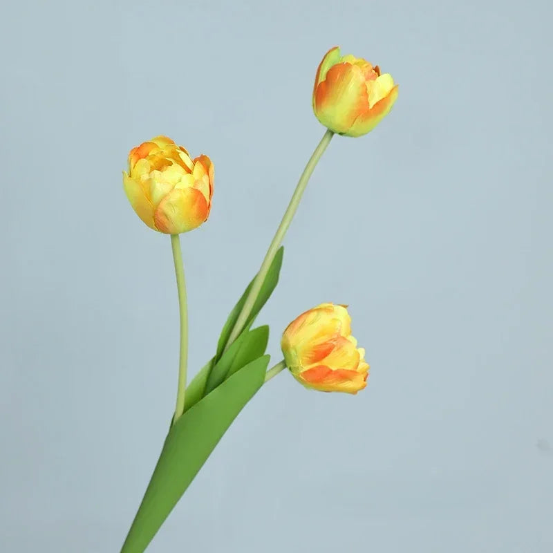 Artificial tulip flowers in decorative silk for any occasion - Orange