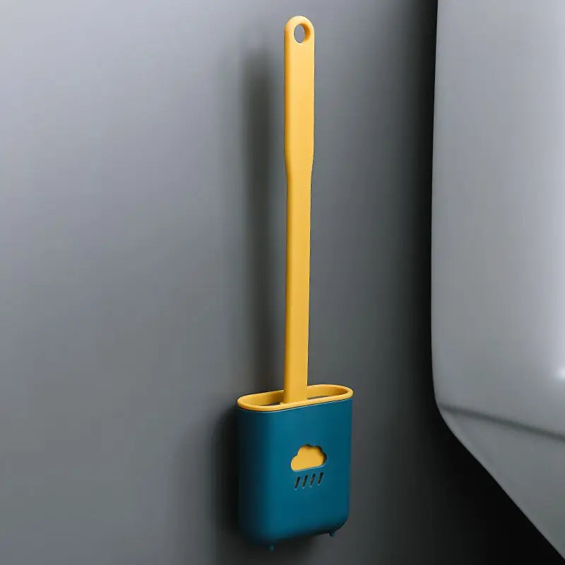 Silicone Toilet Brush with Flexible Flat Head Cleaning Design - view 5
