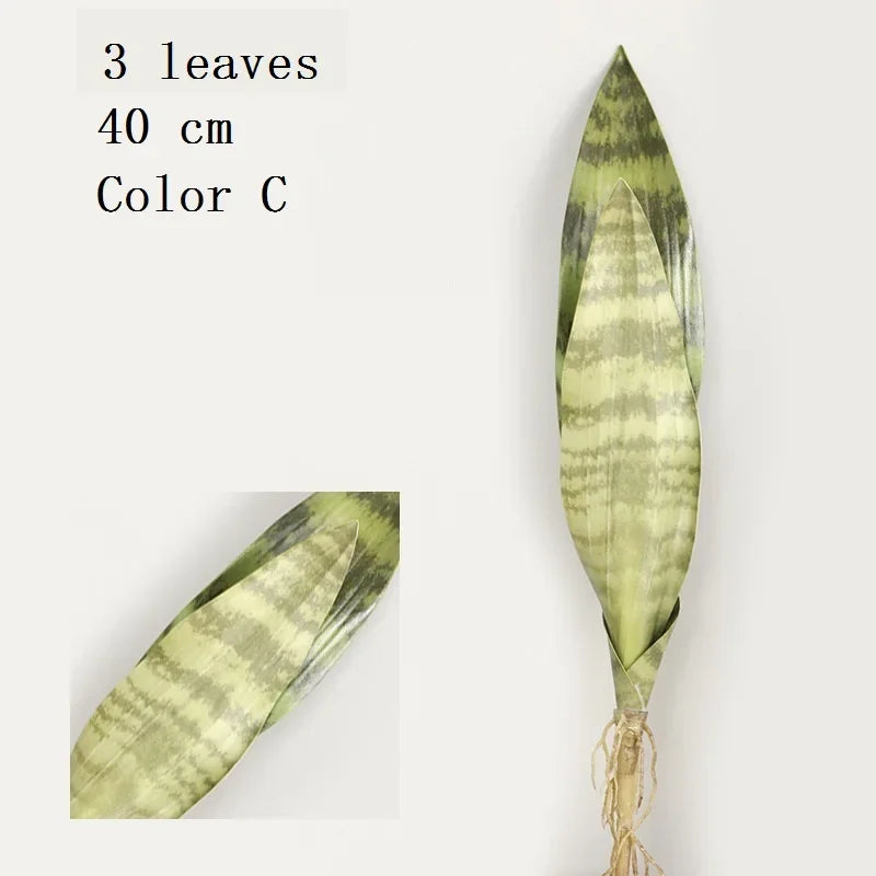 3 branches of artificial plants for interior and exterior decoration - 40CM Color C