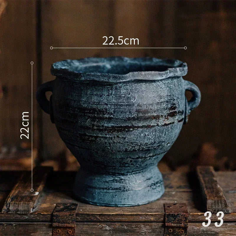 Rustic pottery gardeners for interior and exterior decoration - 33