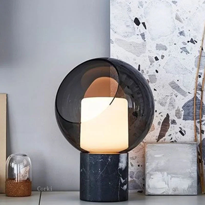 Marble desk lamp design dayglass shade modern - view 2
